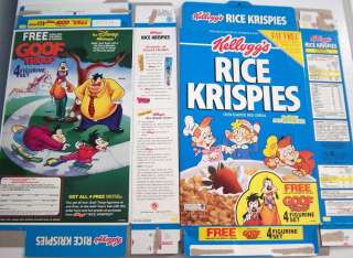 1992 Rice Krispies Goof Troop offer Cereal Box vvv62  