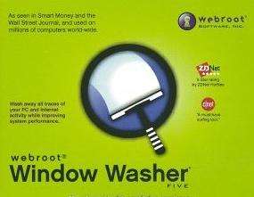 Webroot Window Washer 5.5 PC CD clean online internet activity 