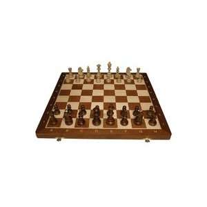 Folding Tournament Chess Set  16 board   1 3/4 sq   3 King  