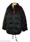 Coat Jacket, Jones New York, Down Feather Lined Black quilted warm new 
