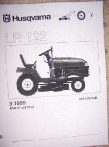 1999 Husqvarna LR 122 Lawn Garden Tractor Parts List b  