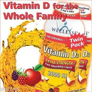 Wellesse Vitamin D3 Liquid Supplement   1000 IU/Serving  