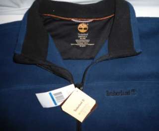 TIMBERLAND New Blue Zip Up Pullover Fleece Shirt XL NWT  