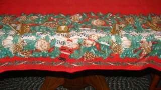 Vintage Christmas Tablecloth Music Notes 58x86 Avon Home Fashions 