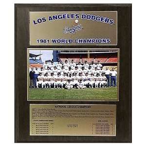 MLB Dodgers 1981 World Series Plaque 