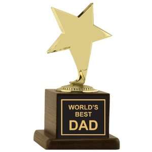  Worlds Best Dad Gold Star Award 