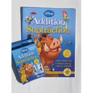  Disney Addition and Subtraction Cards & Workbook 2 Pack 