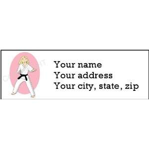  Karate Princess Return Address Labels