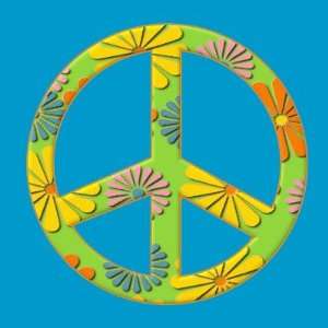  Vintage 1970s Flower Power Peace Sign Sticker Everything 
