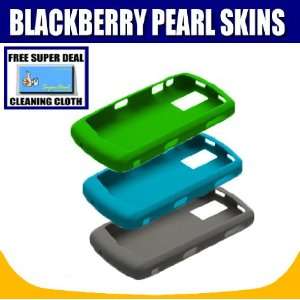 Blackberry Pearl 3 Pack Skins Kit for 8100 Device with Exclusive FREE 