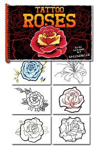 Tattoo Supplies reference book flash Roses Flowers  