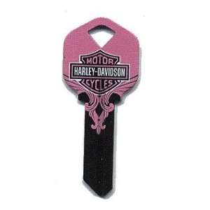 Harley Davidson   Pink Tribal House Key Kwikset KW1