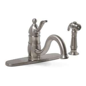   Faucet with Matching Side Spray, PVD Brushed Nickel