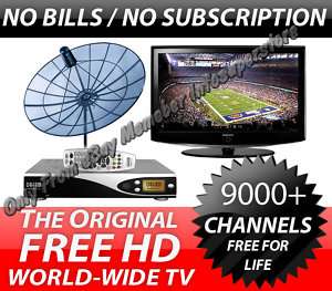 9000+ Satellite Channels NO SUBSCRIPTION box dish lnb  