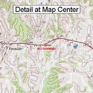  USGS Topographic Quadrangle Map   Clayton, Tennessee 