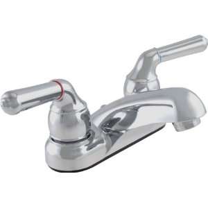   Tulip Handle Bathroom Faucet With Pop Up, Chrome