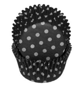 36~ Black Polka Dot Baking Cups Liners cupcakes wrapper  