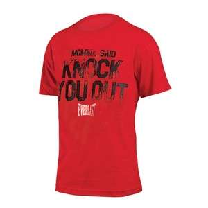 Mens New Everlast Momma Said Knock You Out T Shirt Color Red Size X 