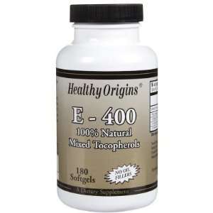  Healthy Origins  Vitamin E 400IU, Mixed Tocopherols, 180 