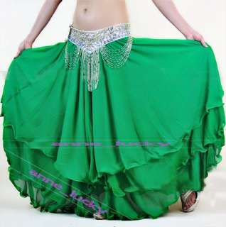 New Belly Dance Costume three layers skirt 12 colours  