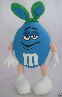 Galerie Plush Blue M&M Candy Bunny Ears Easter 13 Tall  