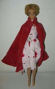 COLLECTIBLE 1962 MATTEL MIDGE BARBIE DOLL WITH RED DRESS COAT  