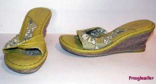 Born Drilles womens slide wedges shoes 9 M EUR 40.5 grn  