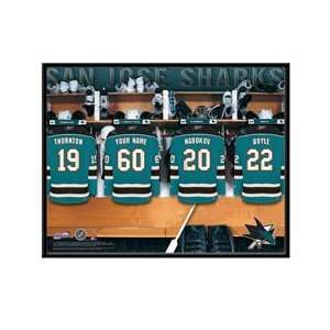  large personalized hockey locker room art 