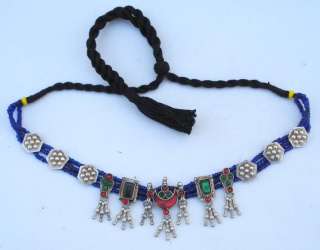   TRIBAL OLD SILVER CHOKER NECKLACE BELLY DANCE RAJASTHAN INDIA  