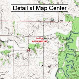 USGS Topographic Quadrangle Map   Le Roy, Iowa (Folded 