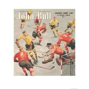 John Bull, Snow Ice Hockey Winter Seasons Magazine, UK, 1949 Stretched 