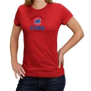  Womens Chicago Cubs Red Critical Play Tshirt Sports 