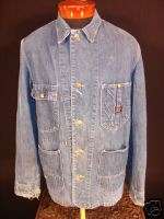 RARE VINTAGE 1940S BURLINGTON DENIM RAILROAD JACKET  