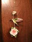 New Polystone Hummingbird and Flowers Ceiling Fan Chain Pull
