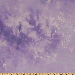 58 Wide Chiffon Knit Floral Glitter White/Purple Fabric 