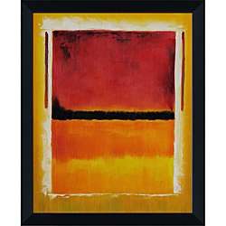   Orange, Yellow on White and Red), 1949 Hand painted Framed Canvas Art
