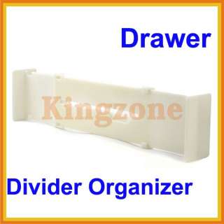 New White Plastic Adjustable Tidy Stretch Drawer Divider Organizer K 