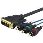 DVI I TO 3 RCA COMPONENT RGB CABLE ADAPTER FOR HDTV 6FT