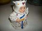 WOOD, king of hearts creamer/ pitcher 7 inches tall. made in 