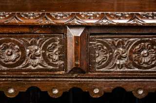 Antique Furniture Georgian English Carved Oak Server  