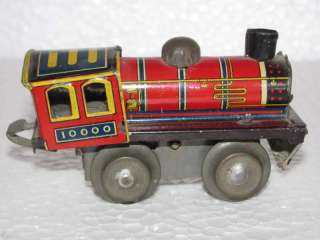 Vintage Windup 10000 Mark Train Engine Tin Toy  