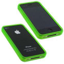 Apple iPhone 4 Neon Green Bumper TPU Crystal Skin Case  