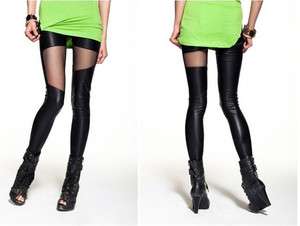 New Fashion Womens See through Tulle Leggings Slim Pants  