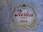 Vint. Peerless Amber IRTP Beer Label LA Crosse, Wisc.