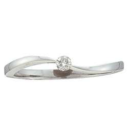 10k White Gold Diamond Promise Ring (I J,I2)  