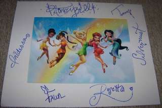 Disney Fairies Tink Autographed 16x20 Lithograph COA  