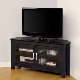 Black Cordoba 44 inch Wood Corner TV Console  