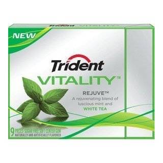 Trident Vitality Rejuve Gum with White Tea   10/9 Piece Packs