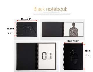 Gun Weapon Revolver Hardcover Blank Notebook Journal Diary Paper Memo 