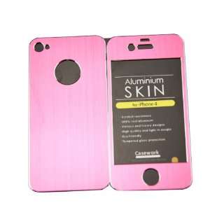  HK Full Body Brushed Aluminum Skin Sticker Pink Protector 